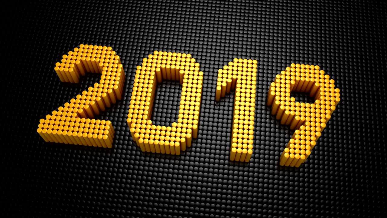 los cilindros forman el número 2019