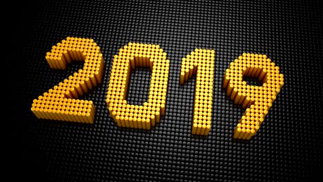 los cilindros forman el número 2019