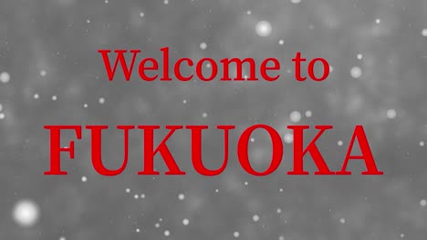 welcome to fukuoka message text animation motion graphics