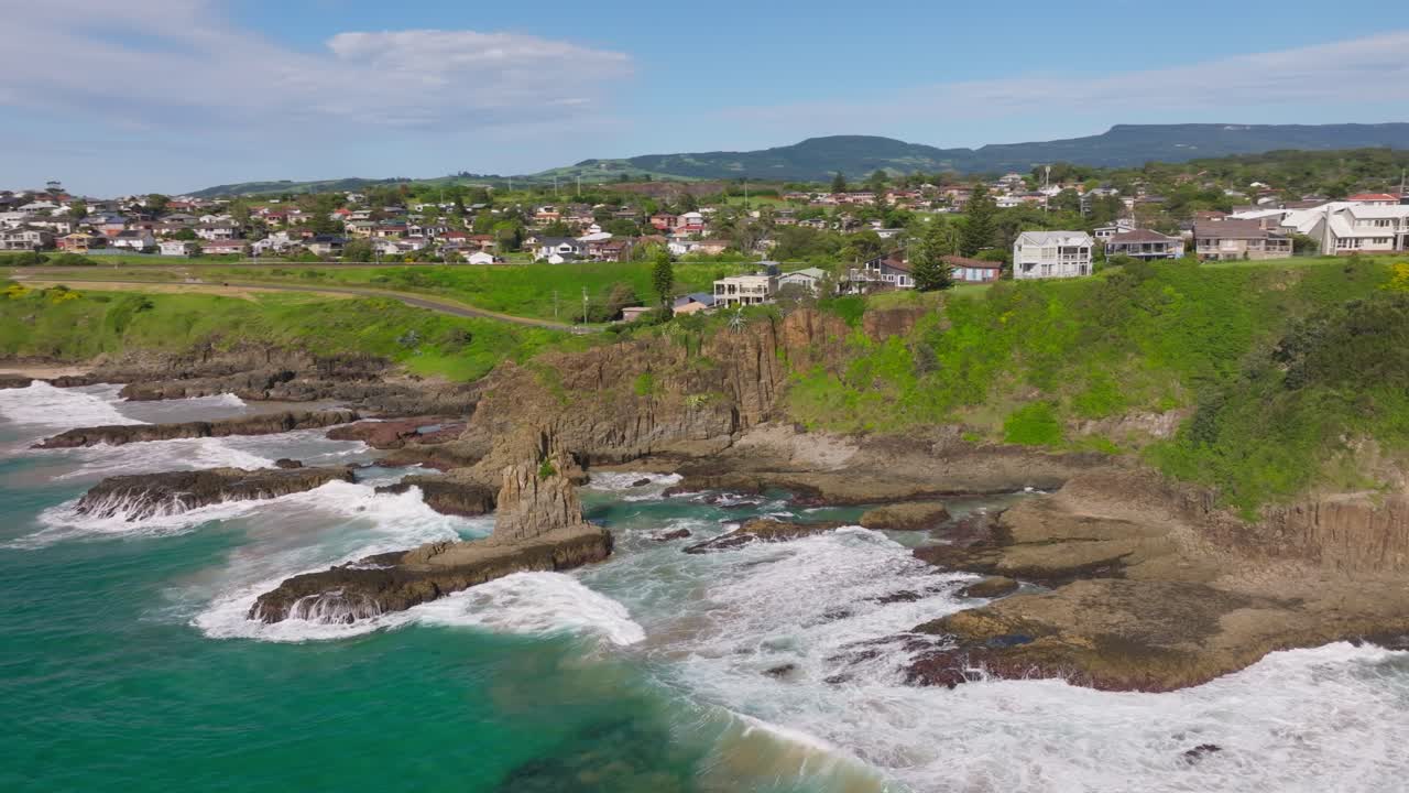 las rocas de la catedral, kiama downs drone, nsw, australia