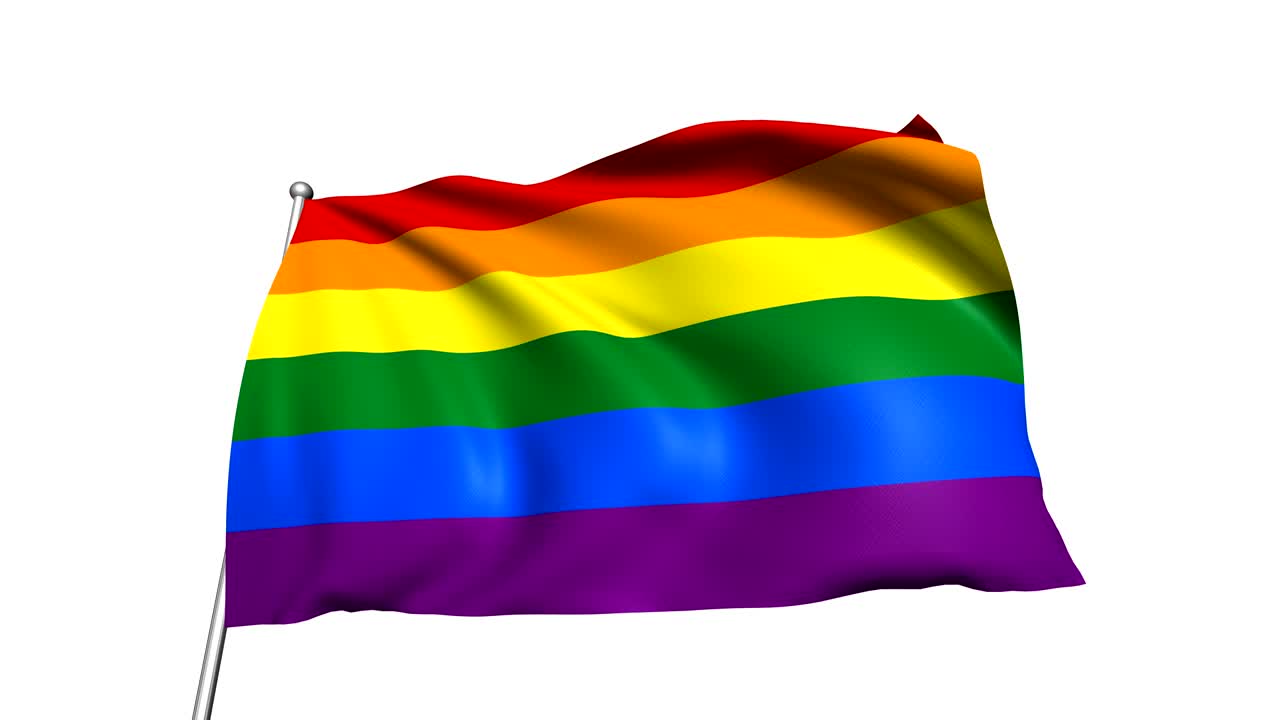 la bandera del orgullo lgbt (en bucle, canal alfa)