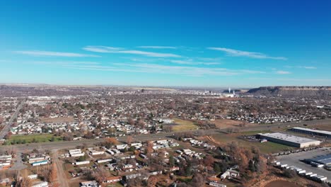 flyover of billings montana with a drone on a sunny day