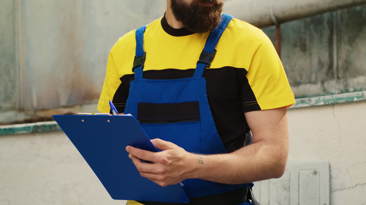 técnico que realiza el mantenimiento del sistema hvac