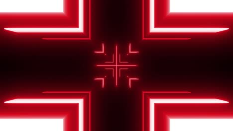 abstract red neon cross pattern