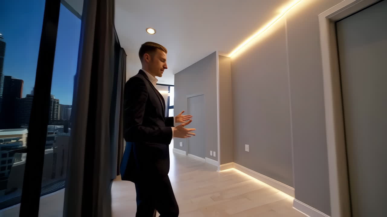 Tour di un appartamento di lusso in grattacielo