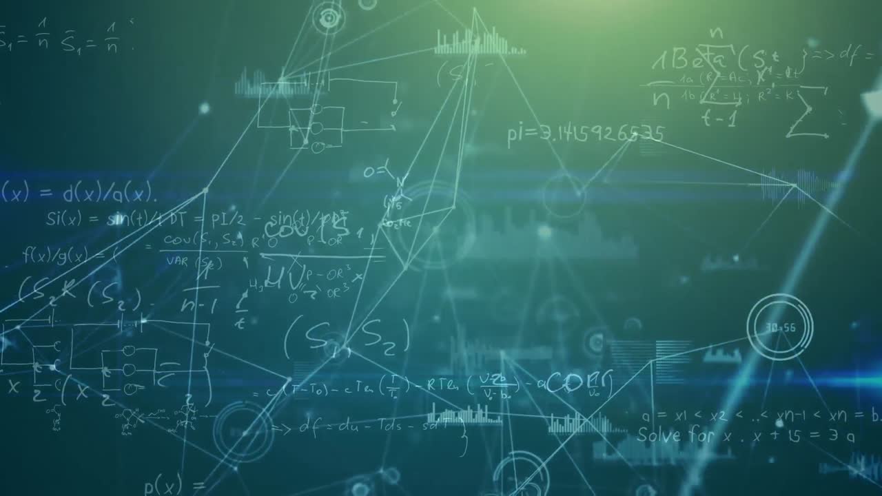Equazioni matematiche su sfondo animato