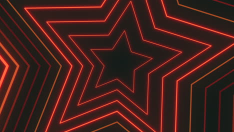 neon red stars and lines in vertigo style