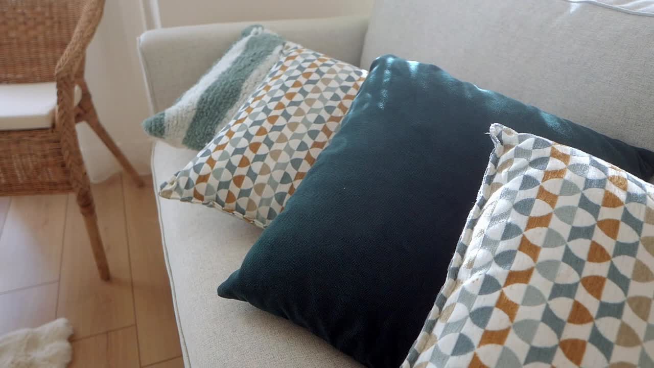 Close-up of Pillows on a Couch