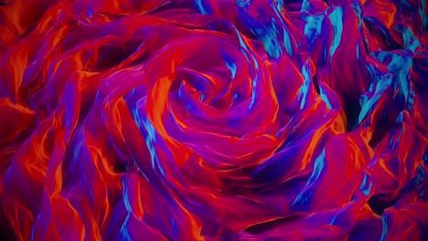 magenta and blue abstract twisting swirl rose loop background