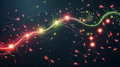 dynamic abstract energy trails with glowing lights