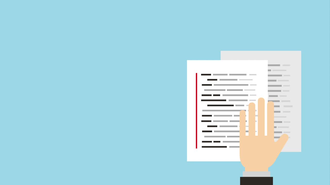 documento con iconos de líneas de texto