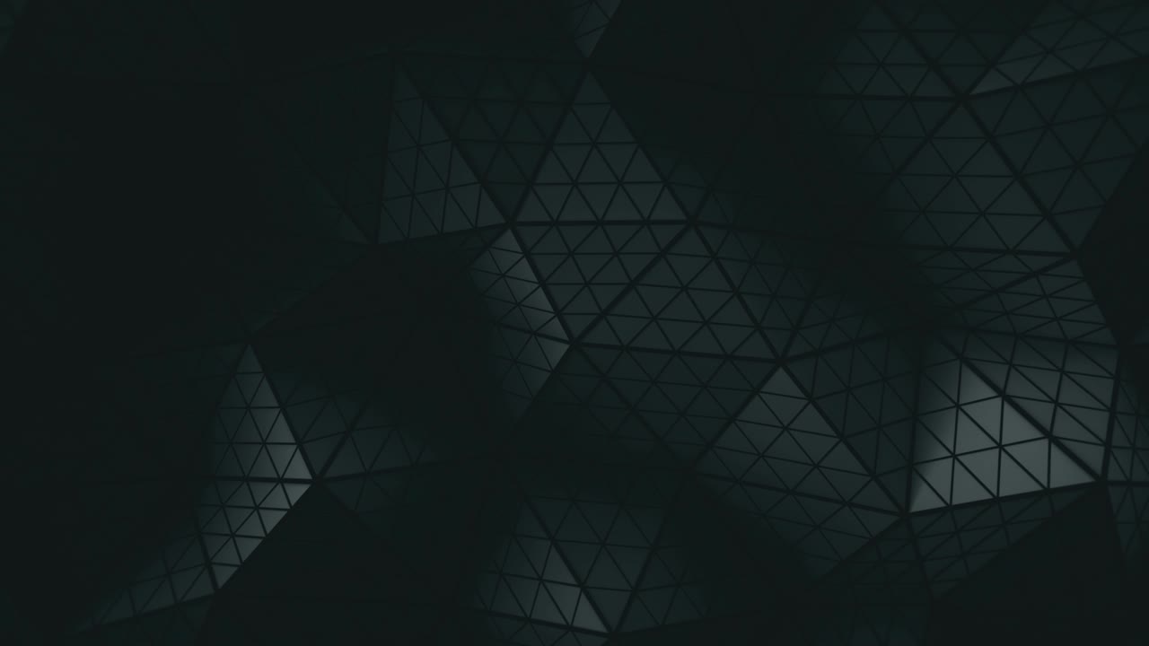 Faded low poly triangulated surface seamless loop 3D render