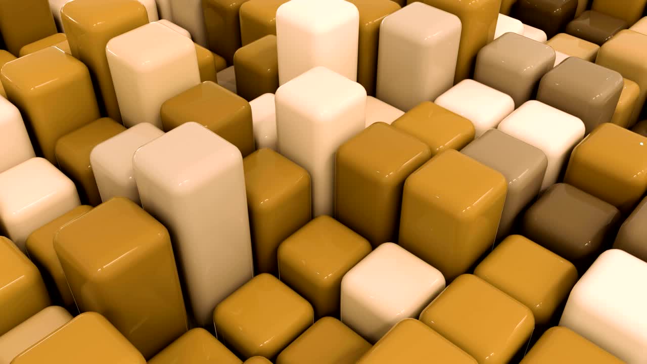 4K Organically displaced cubes in a grid.