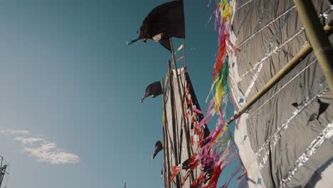 Giant-Kites-Or-Barriletes-On-Day-Of-The-Dead-In-Sumpango,-Guatemala---slow-motion