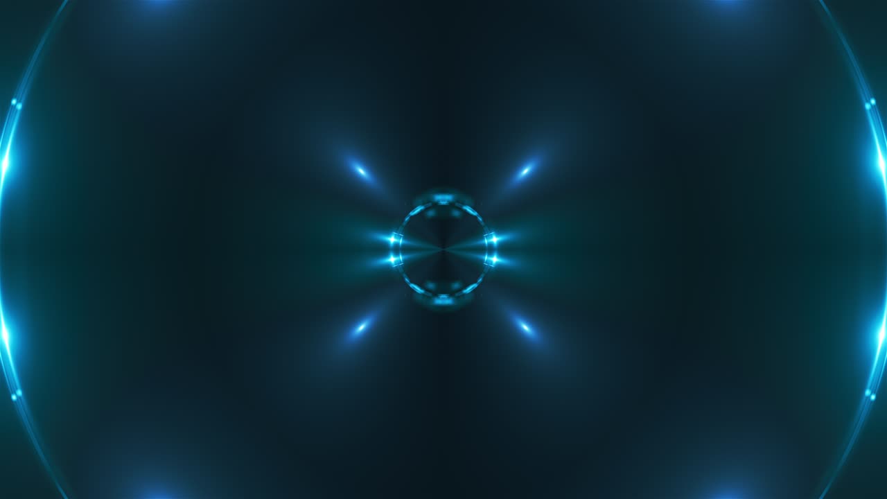 Blue fractal lights