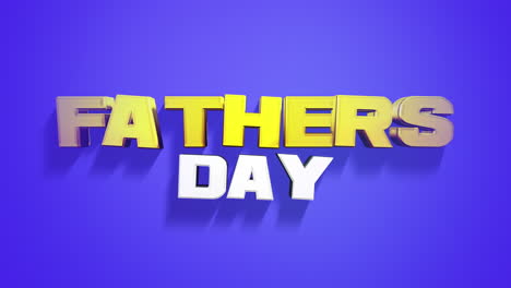 modern colorful fathers day text on fashion blue gradient