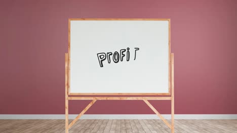 Profit-text-in-a-white-board