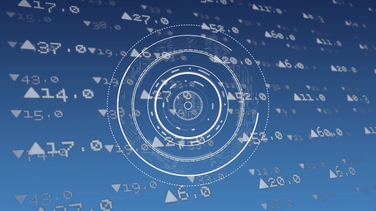 Stock market numbers on a screen