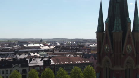 Swedish-Norrköping-urban-city-cityscape-aerial-view,-Östergötland-Sweden