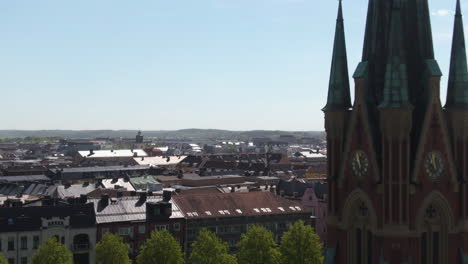 vista aérea del paisaje urbano de la ciudad urbana de norrköping sueco, östergötland suecia