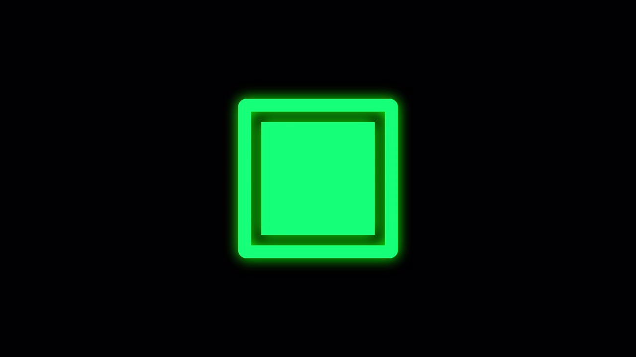 Simple wave neon icon square Transitions. 1080p - 30 fps - Alpha Channel (2)