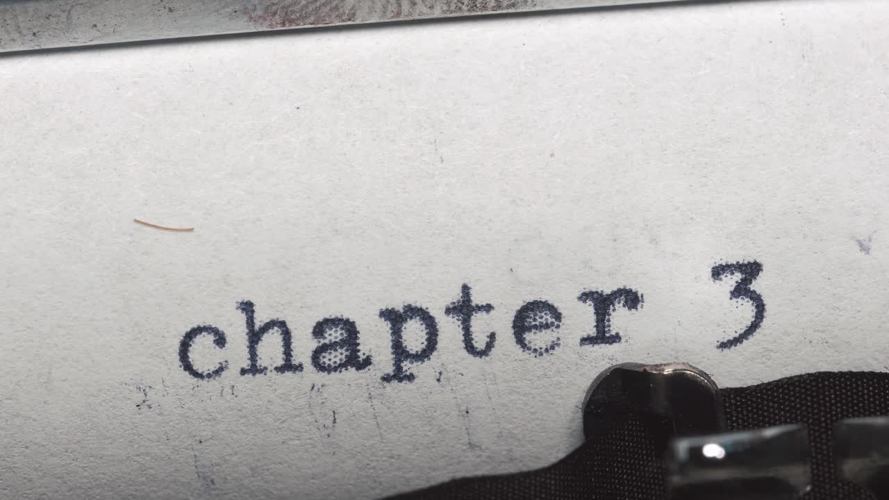 Typewriter with the word chapter