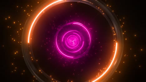 pink neon circular abstract visual