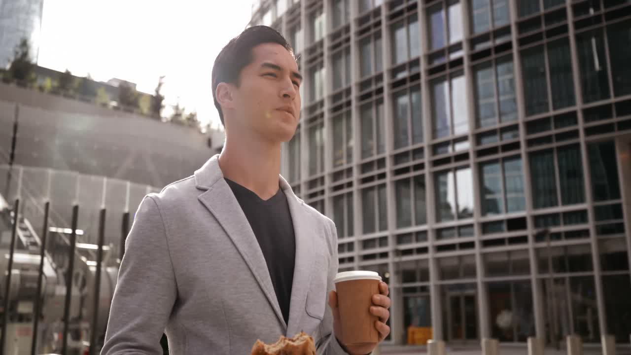 Young professional man on the go