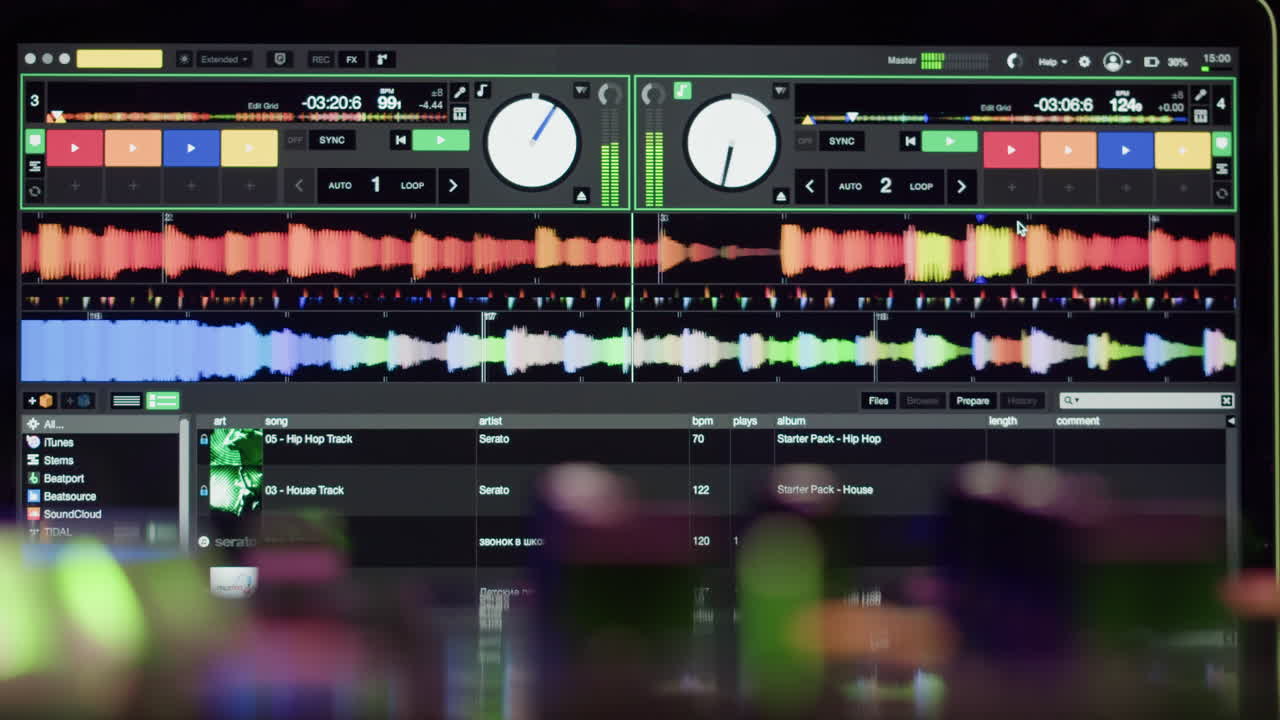 DJ Software on Laptop