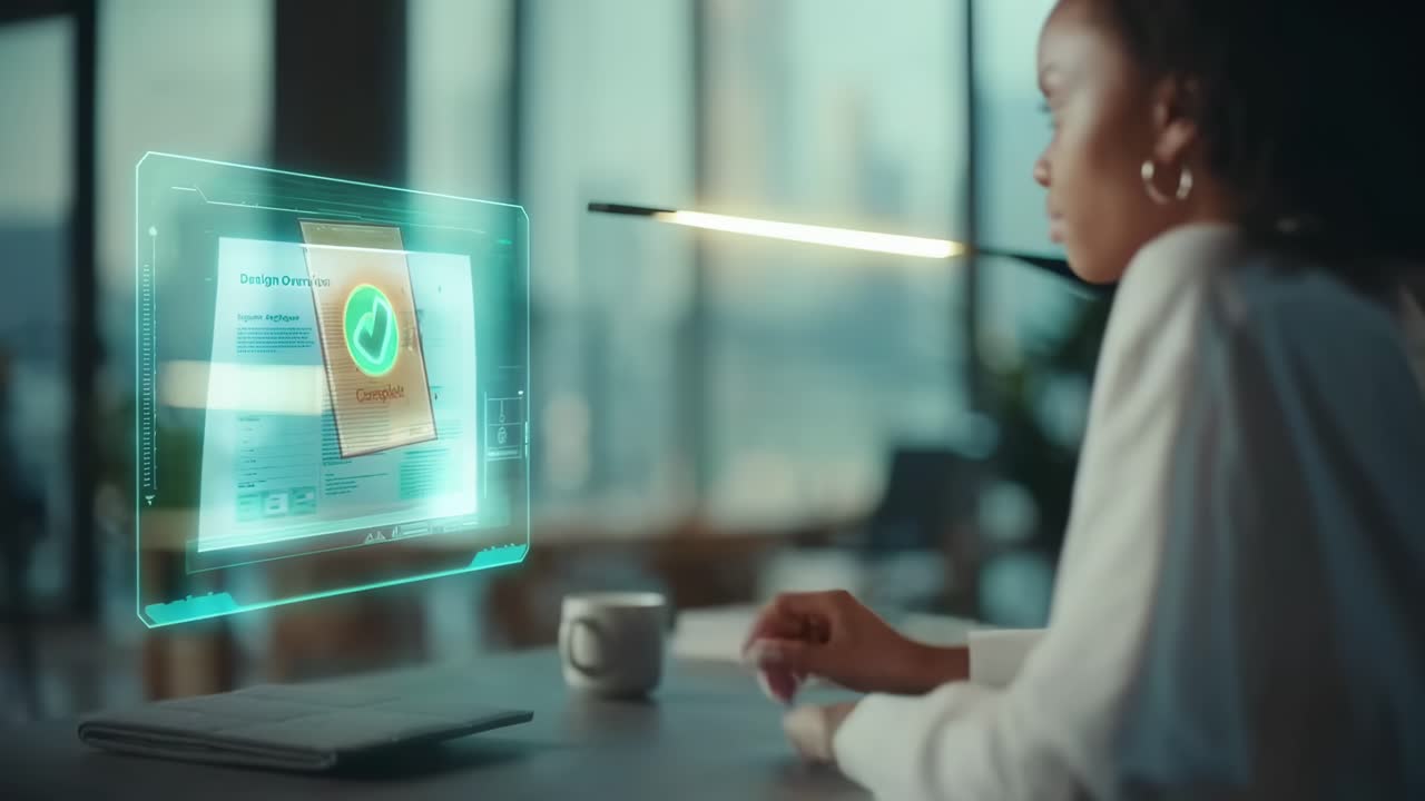 Close-up video of a finger interacting with a digital checklist on a screen