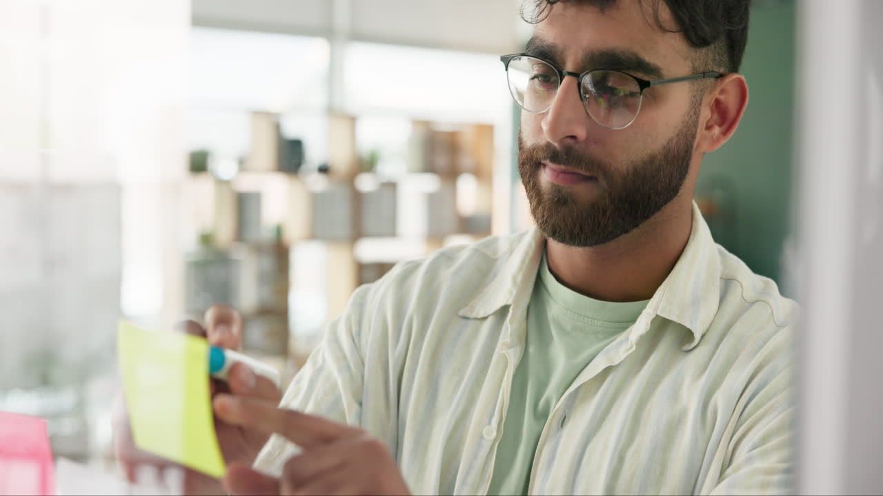 Man working on project in modern office
