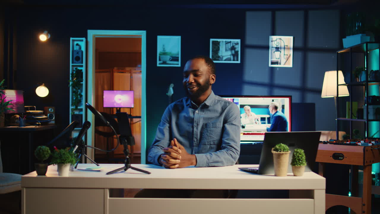 Content creator filming q&amp;amp;amp;a session