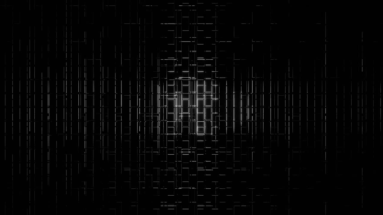 VJ Loop - Falling Down a Dark Shaft Intermittently Illuminated With a White Metallic Grid