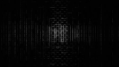 VJ-Loop---Falling-Down-a-Dark-Shaft-Intermittently-Illuminated-With-a-White-Metallic-Grid