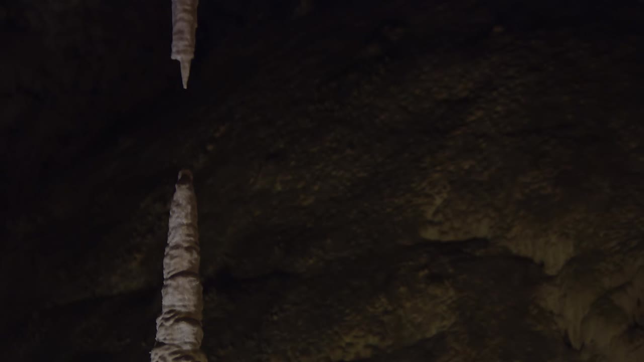 Stalagmites and Stalactites Rising and Descending in Carlsbad Caverns' Interior