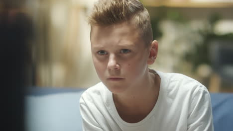 close-up portrait of a young boy