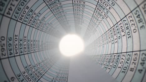 abstract financial data tunnel