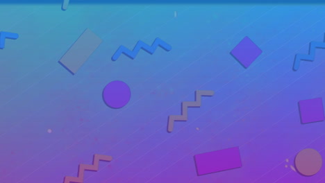 animación de gradiente de púrpura a azul con formas abstractas en el fondo