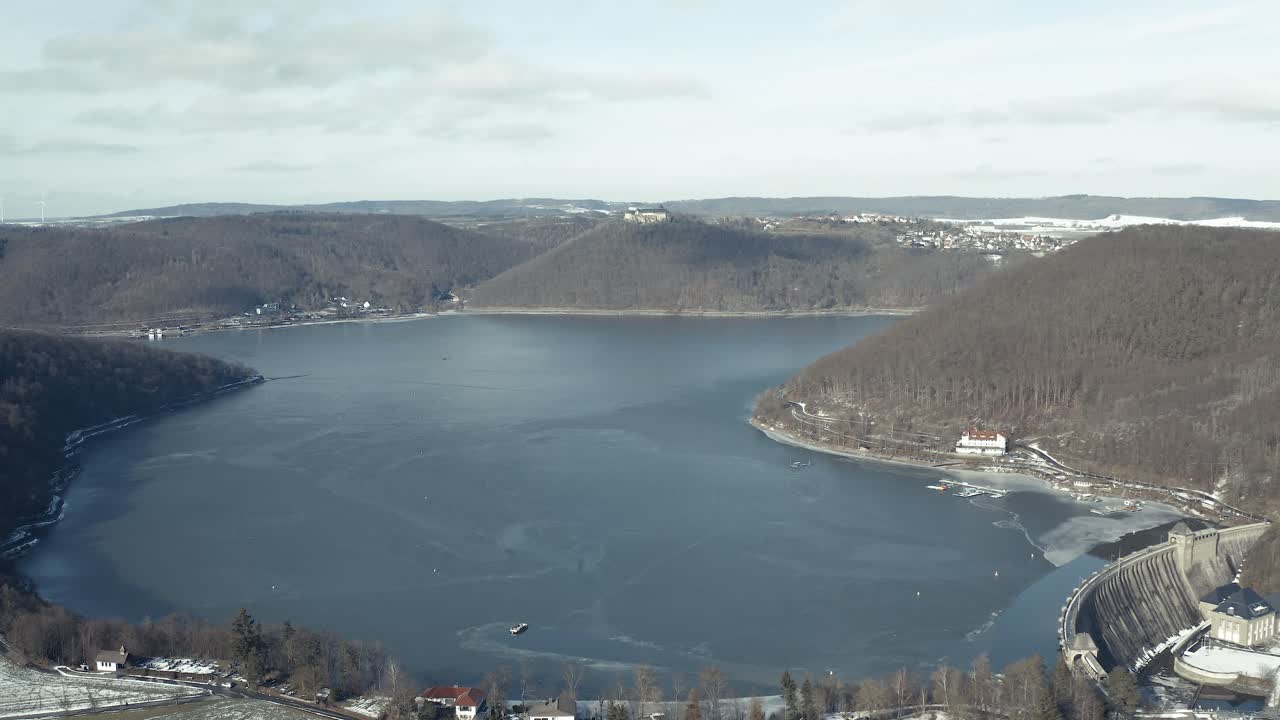 vistas aéreas de drones del parque nacional keller en invierno