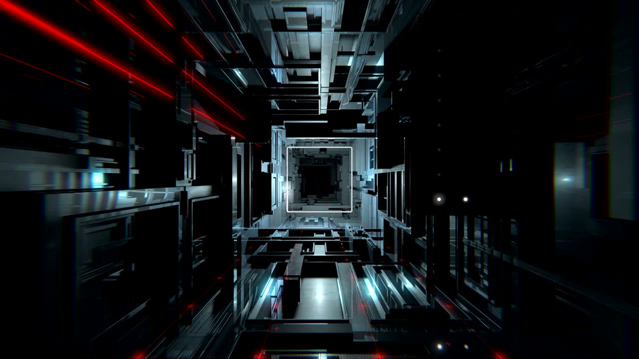 VJ Futuristic Dark Tunnel