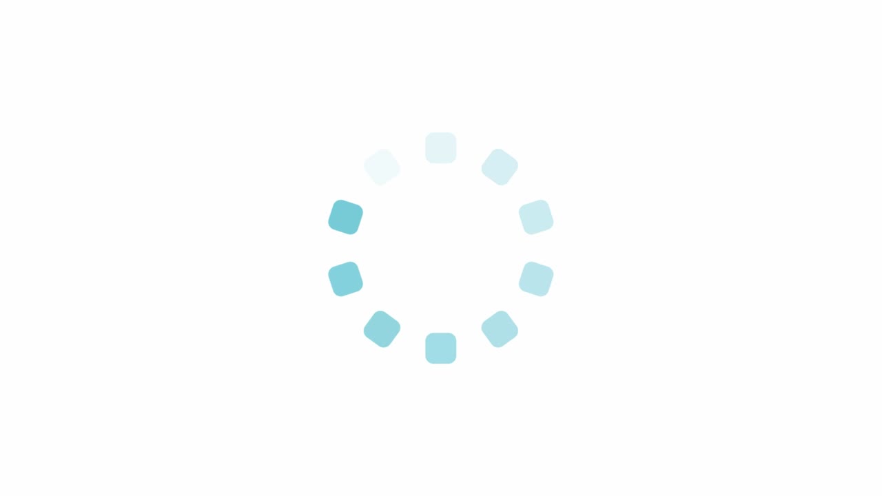 Loading circle icon animation isolated on black background
