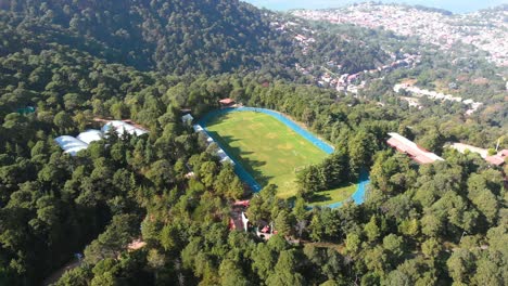 Training-facility-high-up-in-the-mountains-of-Monte-Alto,-Mexico