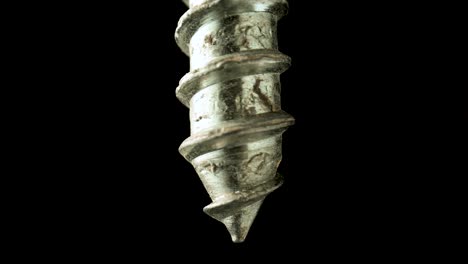 Close-up of a Metal Drill Bit or Screw Tip