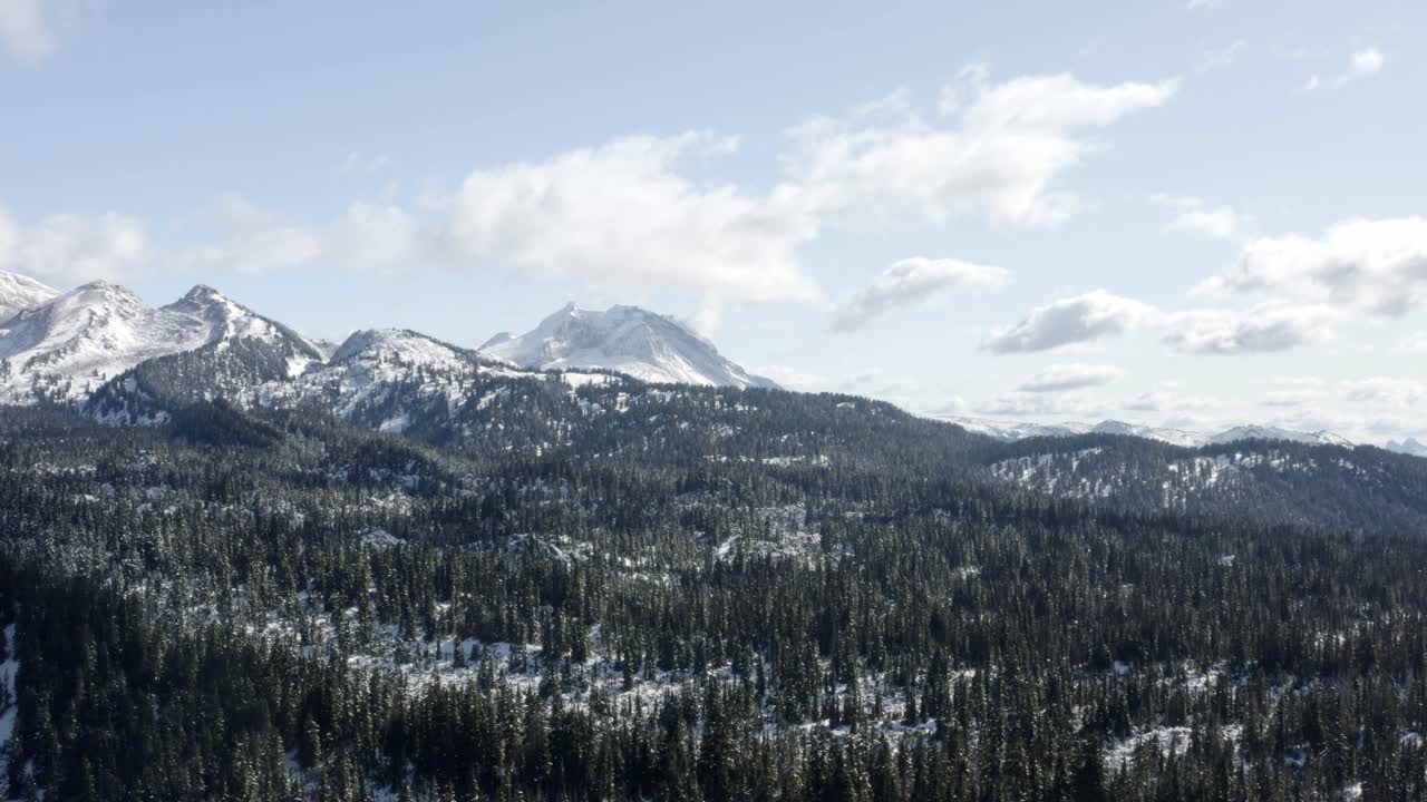 Negeri ajaib musim dingin dengan panning samping, Whistler