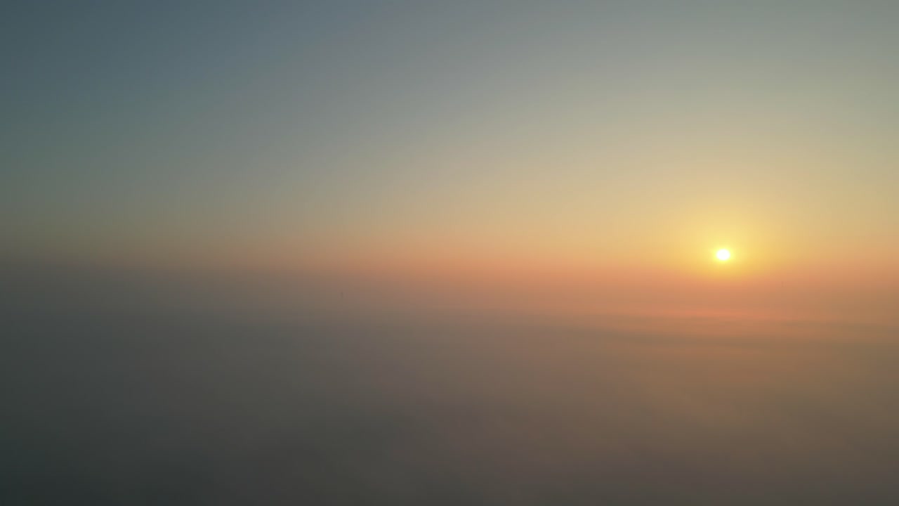 Sunrise or Sunset above the Fog