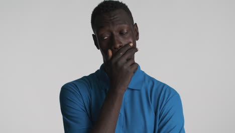 Incredulous-African-american-man-on-grey-background.