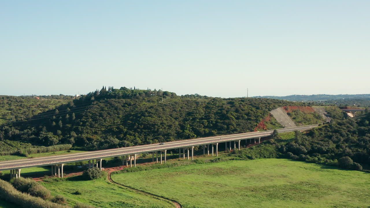 Aerial: A toll highway in Portugal