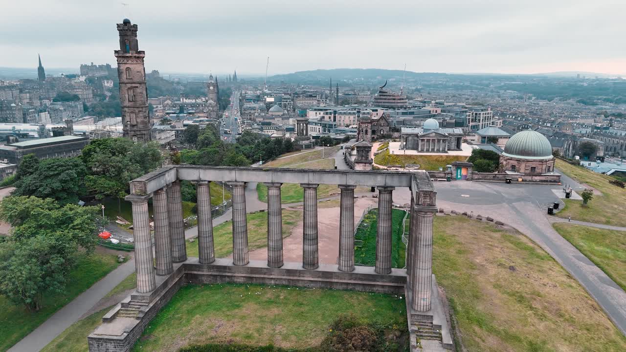 Aerial View of Edinburgh from Calton Hill