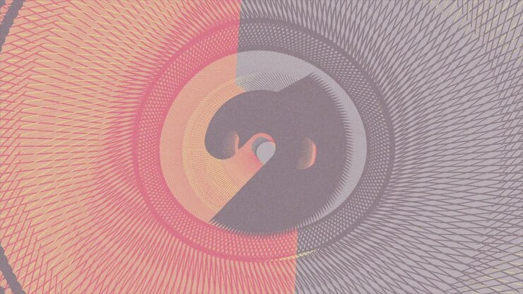 Abstract Background Physcedelic Geometric Circular Tunnel VA