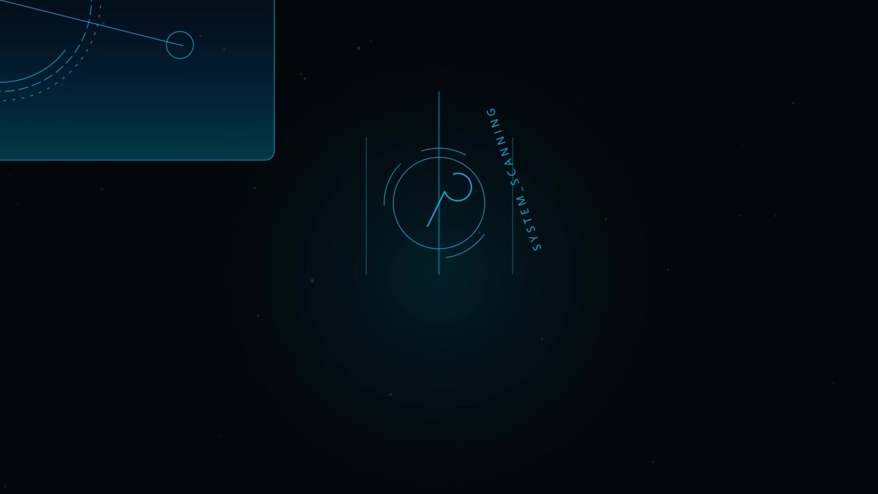 Futuristic Digital System Scanning Interface Animation